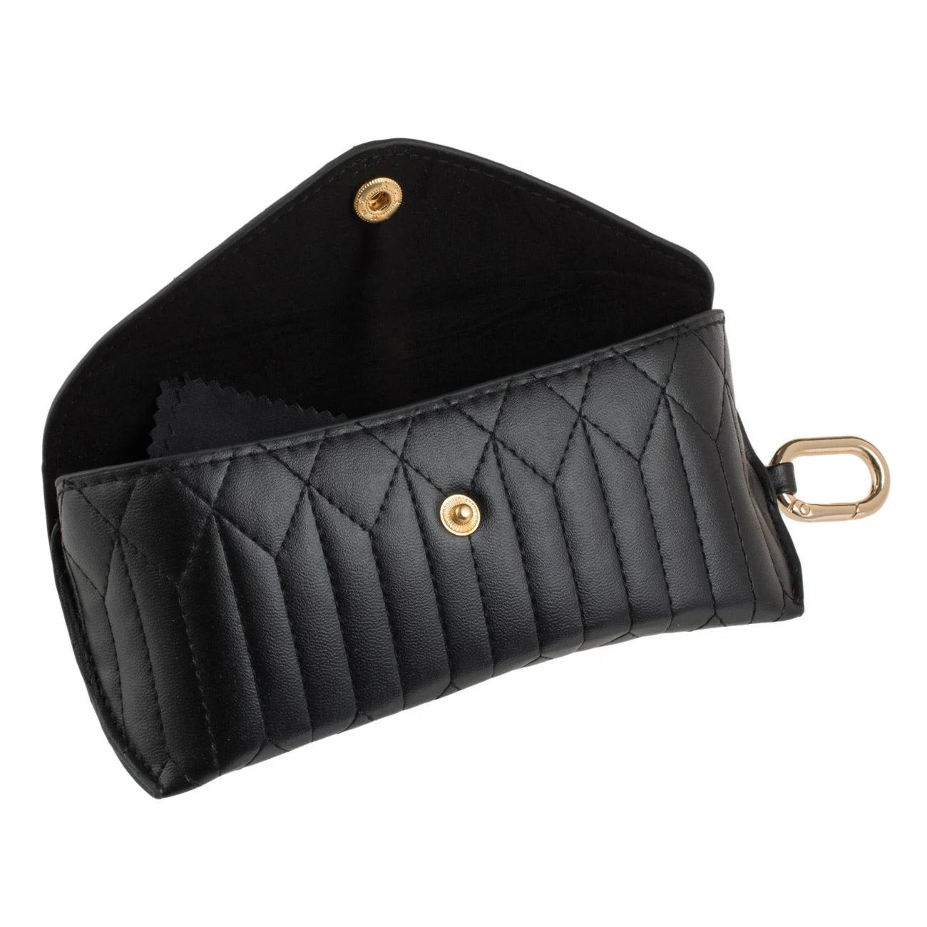 Husa Neagra Capitonata pentru Ochelari de Soare